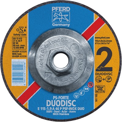Duodisc Grinding/Cutting Disc 4 1/2 5/8