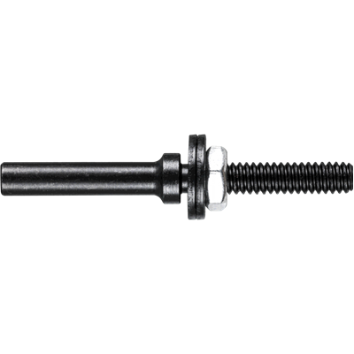 nut type drive arbor for wheel brushes
