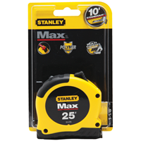 STANLEY MAX TAPE RULE 1-1/8IN X 25FT